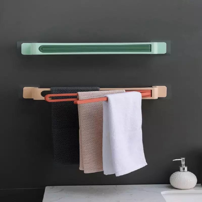 3 Arms Swivel Towel Bar, Punch-Free Plastic Swing Towel Rack, Multifunctional Wall Mounted Towel Holder, Bathroom Shower Organizer Tool 3 Arms Swivel Towel Bar, Punch-Free Plastic Swing Towel Rack, Multifunctional Wall Mounted Towel Holder, Bathroom Shower Organizer Tool